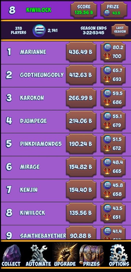Hey <a href="/enjin/">Enjin</a> !
I'm fighting my way up there in <a href="/EnjExcavators/">ENJ EXCAVATORS ⛏️</a> 's leaderboard!

I hope that everyone else is having fun! 

What's that dragon symbol under the Enjin reward🧐? Maybe y'all should investigate ;)
#Enjin #MultiverseQuest #VDayEssenceBooster