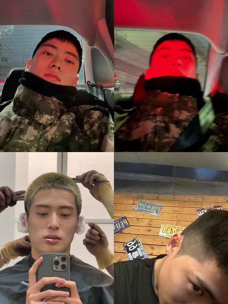 jaehyun buzzcut selfies 🔛🔝