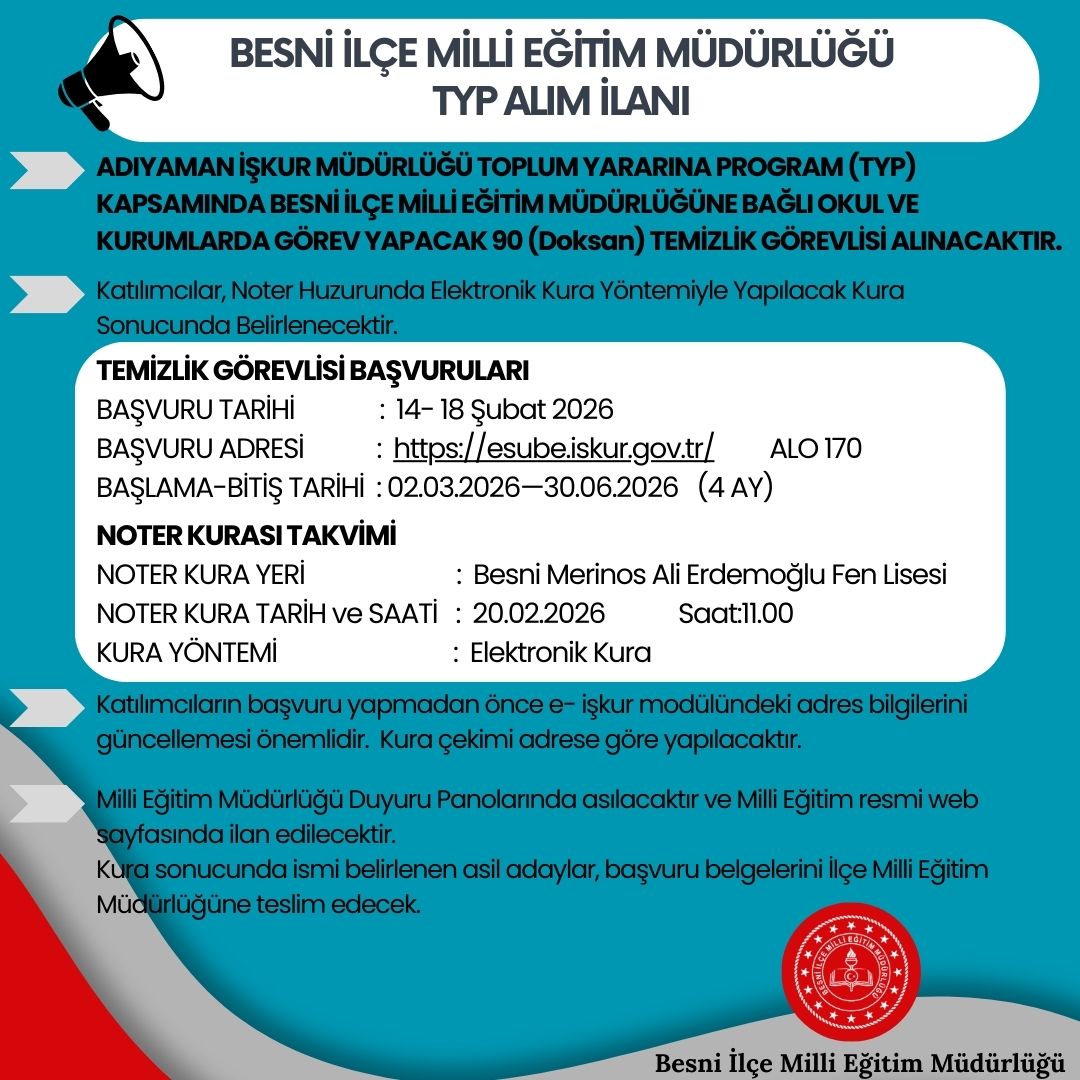 Besni İlçe Milli Eğitim Müdürlüğü (@besnimem) on Twitter photo 