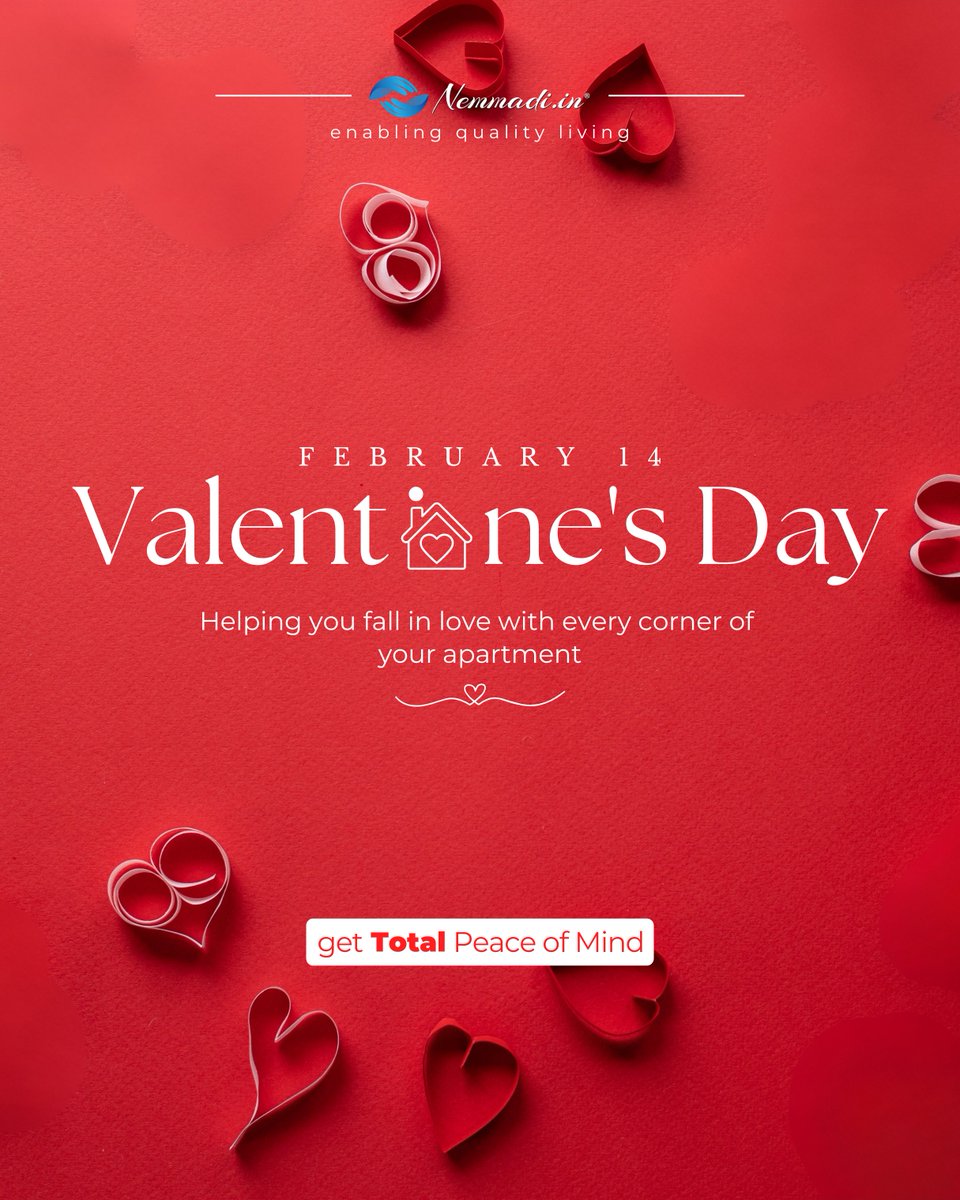 nemmadi_in's tweet photo. Happy Valentine's Day
Helping you fall in love with every corner of your apartment
Visit: https://t.co/0tY78GQ99V
#valentinesday #loveathome #homelove #fallinlovewithhome #dreamhome #homeinspection #perfecthome #loveyourhome #homecare #peaceofmind #happyhome #homeowners https://t.co/E39nVhYahw