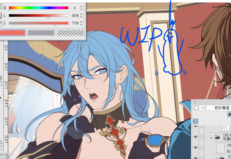 大家過年都在玩可惡我也要來畫老婆ㄌ大家新年快樂~~~~