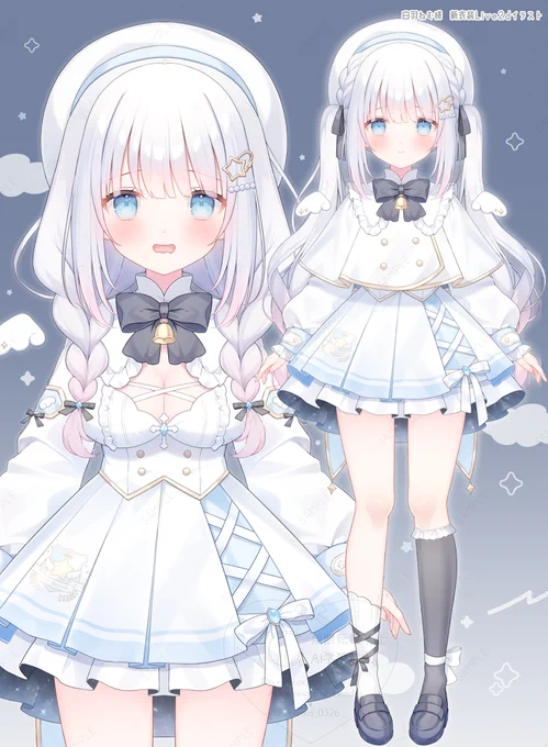 〚 お仕事 〛 白羽ねむちゃんの新衣装をお仕立てさせていただきました ୨୧₊⁺ 清楚かわいい.ᐟ.ᐟ 差分も盛りだくさんなので楽しんでいただけますように⟡.·