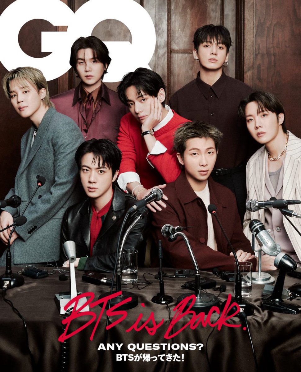 ジミンさん 七人が揃ったGQ💜 最高のビジュアルですね それも日本版だ