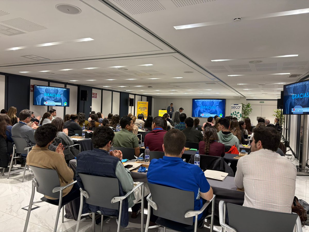 secotsecot's tweet photo. Más de 100 residentes de quinto año han participado en el 🟡XXV CURSO DE REVISIÓN EN COT "LUIS MUNUERA"🟡 en 📍Madrid 

👉🏼 La formación ha consistido en once módulos presenciales sobre patología ortopédica y traumática del aparato locomotor. Un repaso con sentido práctico hecho por profesorado del más alto nivel.