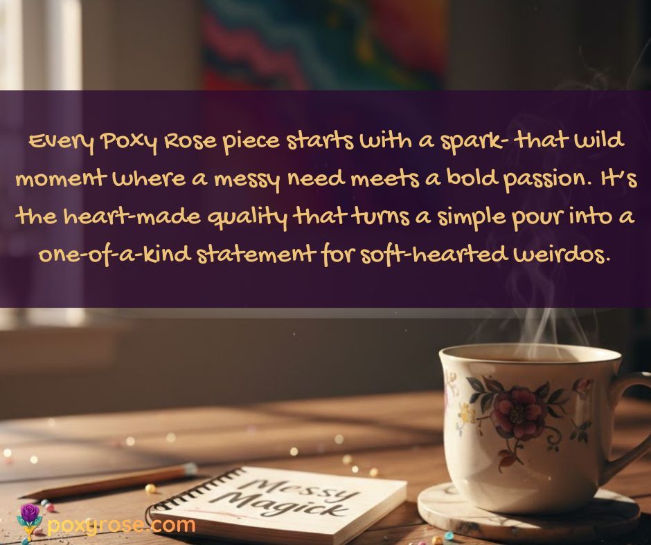 Poxy_Roses's tweet image. Every Poxy Rose creation begins with a flicker—a chaotic desire ignites a daring passion. This heartfelt craftsmanship transforms an ordinary pour into a unique masterpiece for tender-hearted eccentrics. #Artistry #CreativeExpression