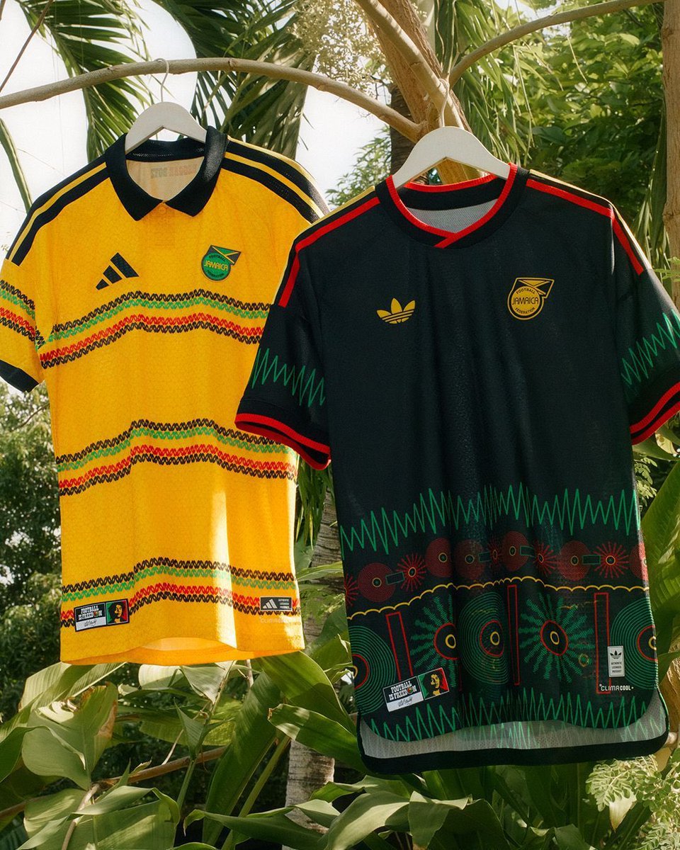 Os novos uniformes oficiais da Jamaica em parceria com a fundação Bob Marley! 🇯🇲🤯