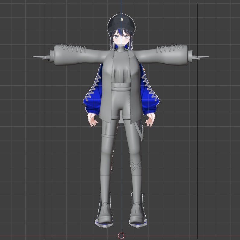 画像1,2からここまで(画像3)来ました……！
なげぇ！モディファイア順が大切ということを痛いほど分からせていただきました……
ここから色つけて髪のウェイト乗っけて服にも揺らすところ追加して、あと何するんだ？
 #blender  #3DCG