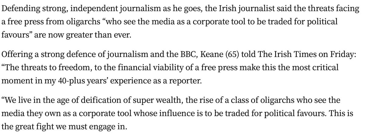 An epic run: Veteran foreign correspondent Fergal Keane to leave the BBC after 37 years.

And still telling the truth as he departs. Yes 1000 times to this.

<a href="/fergalkeane47/">Fergal Keane</a>