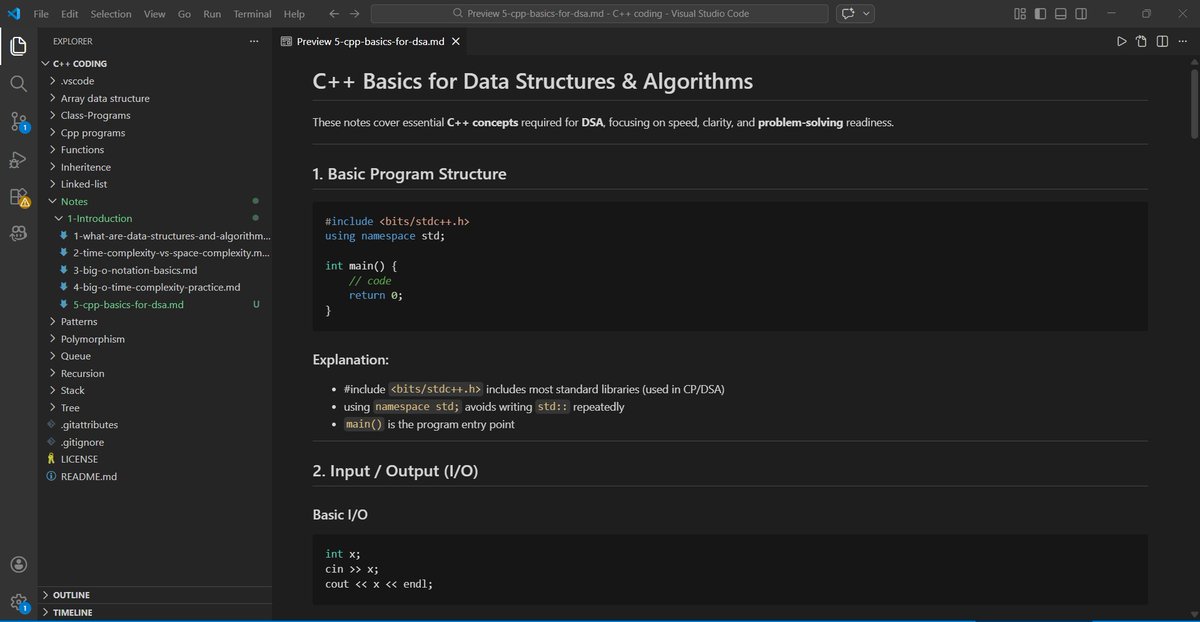 Day 2 of 30 Days with Krutrim Insights: Covered C++ basics for DSA ...