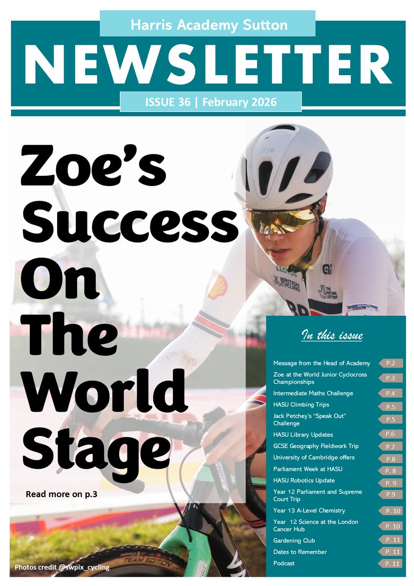  Our Latest Newsletter is Live! 
We're excited to share that our newest Newsletter is now available on our website! 
Read it here: 
 harrissutton.org.uk/academy-&hellip; 

Have a browse and see what our students have been up to this term! Image