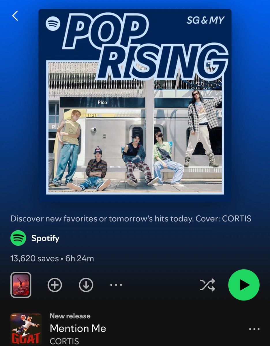 CORTIS is now featured on the cover of Spotify pop rising playlist with ...