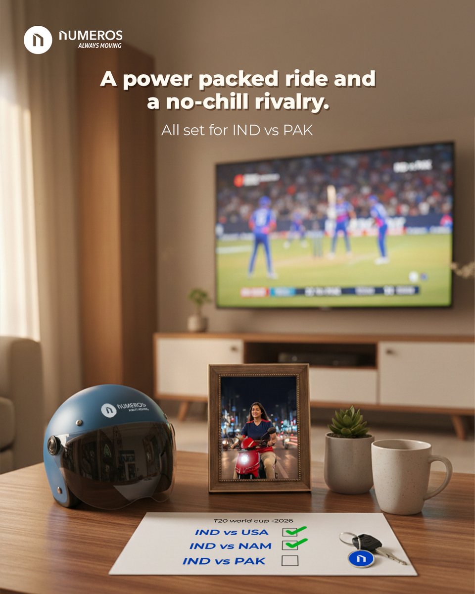 NumerosMotors's tweet photo. India vs Pakistan - say less, feel more.

That game everyone’s been waiting for is here IND vs PAK. Everything’s set, everything’s ready….just waiting for India to step in and drive the game their way.

#Numeros #AlwaysMoving #T20Cricket #INDvsPAK #GetsItDone https://t.co/kQ42z7fpPp