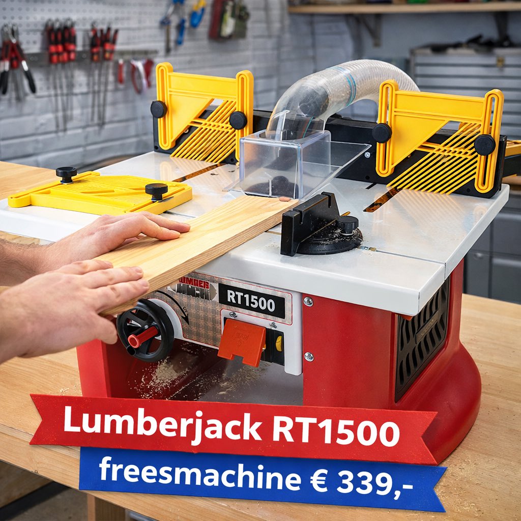 hobotools's tweet photo. Werk jij graag met hout? Dan is dit precies wat je zoekt. De Lumberjack freestafel RT1500 met in hoogte verstelbare 1500W motor. Kijk op de site voor meer info!

https://t.co/mK3rbYPyBM https://t.co/p2PCWuqz2v