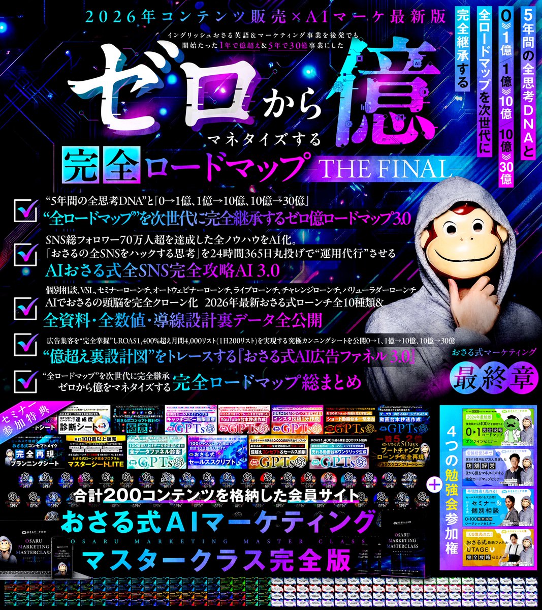 マーケターおさる┃グループ総年商30億┃YouTube登録者50万人┃Brainオーナー tweet media
