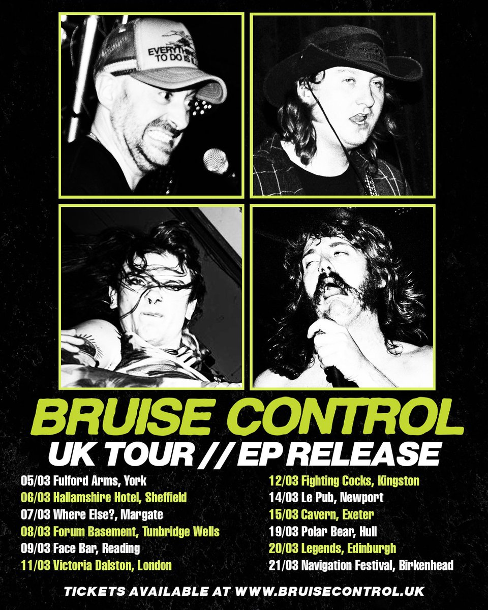 leefuzzmonky's tweet photo. For anyone that's not from Manny. Get ya arse to one near you. #bruisecontrol #punkrock #gigs https://t.co/iJcSZmo8tz