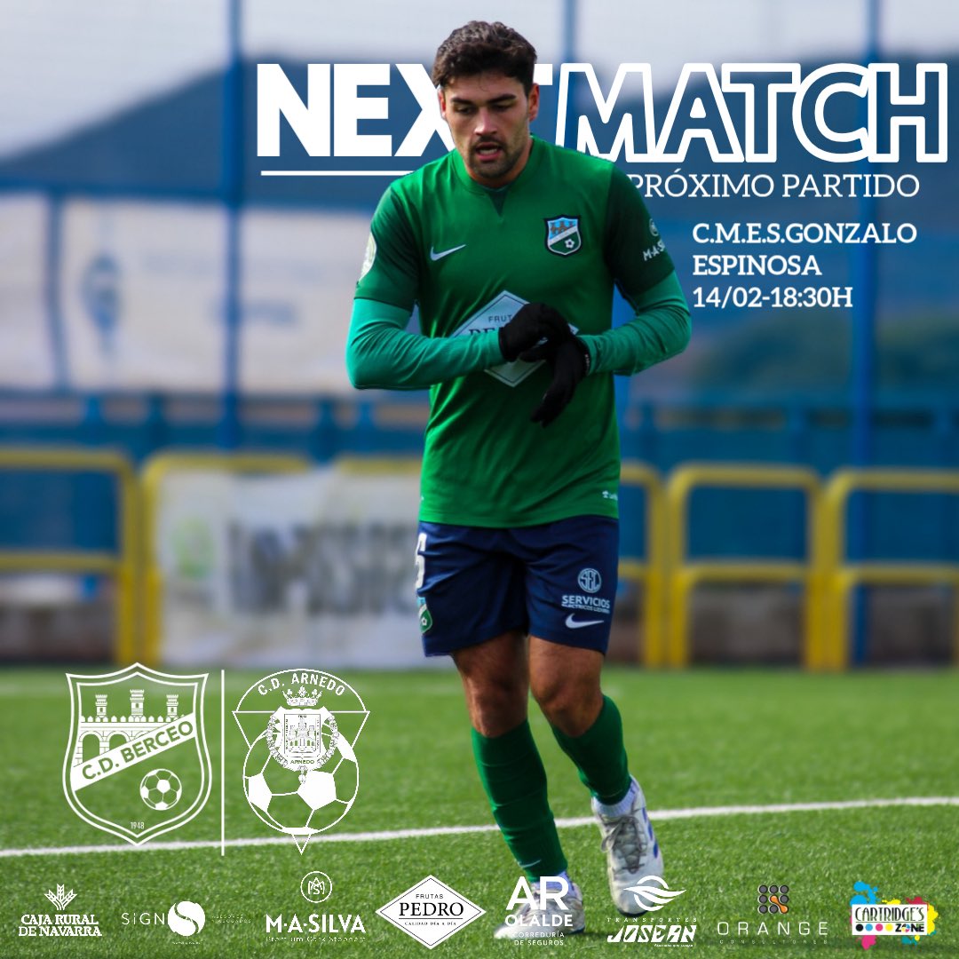 𝑵𝑬𝑿𝑻 𝑴𝑨𝑻𝑪𝑯

⏩️ PRÓXIMO PARTIDO 
🆚 <a href="/CDArnedo/">CD Arnedo</a> 
📅 Sábado 14 de febrero  , 18:30h
🏟️ C.M. E.S.Gonzalo Espinosa  

💚💙💚💙