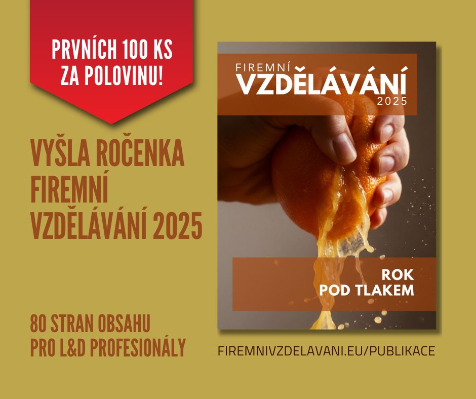 Tištěná ročenka Firemní vzdělávání s best of za rok 2025 je venku! A pro prvních 100 jen za polovinu, tedy 120 Kč/kus vč. DPH! 👏

Kompletní know-how upynulého roku, které nesmí chybět ve vaší knihovně! 💚

🔗 firemnivzdelavani.eu/obchod

#edu #hr #lnd #firemnivzdelavani #rocenka