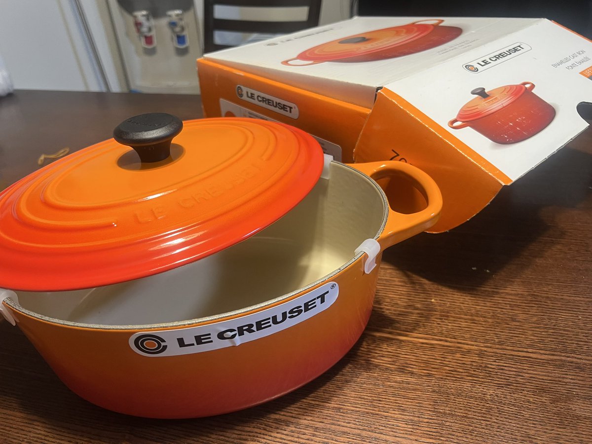 Bought a new Le Creuset, as the old one had finally worn out. It