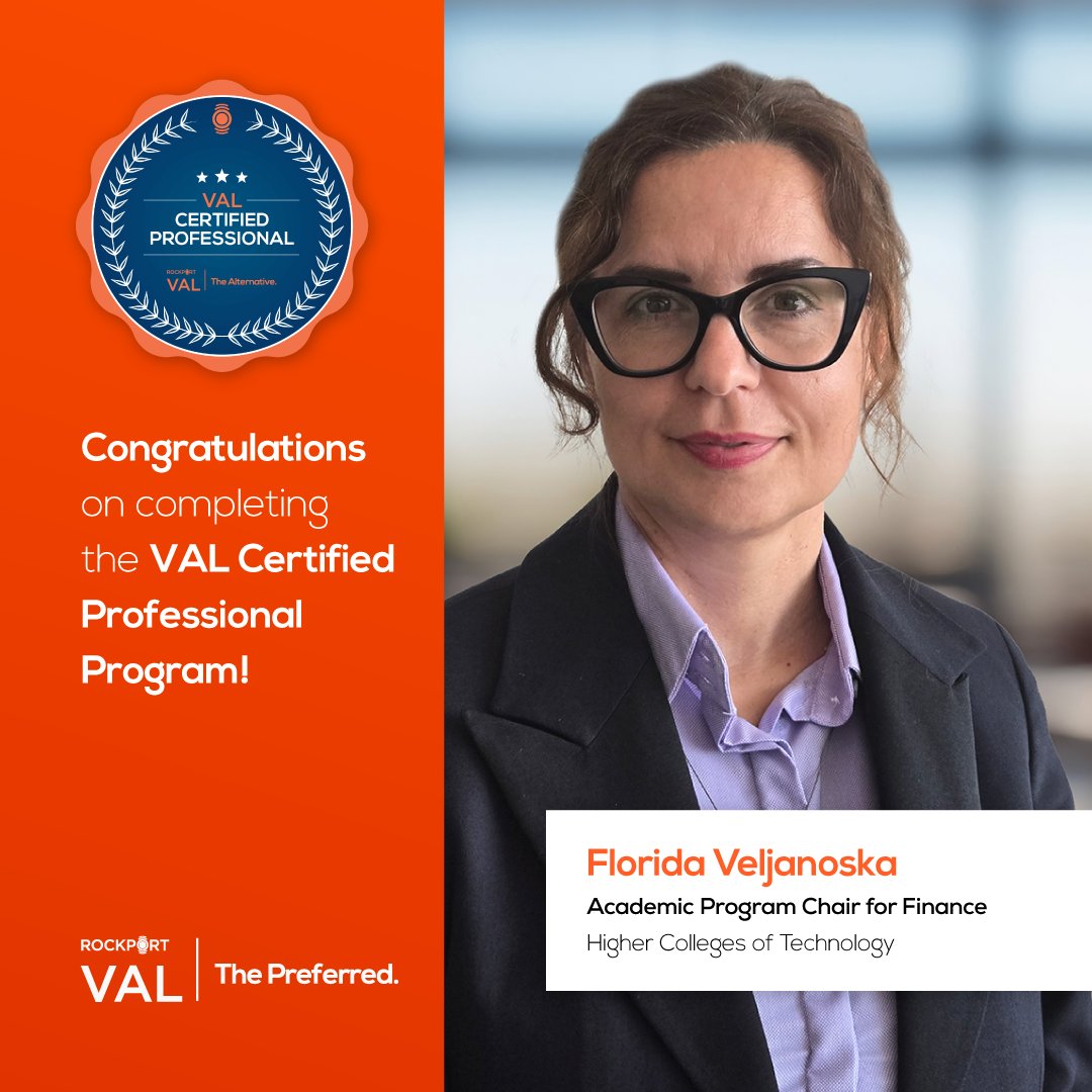 rockportcre's tweet photo. Congratulations to our newest VAL Certified Professional: Florida Veljanoska. We're honored to support your growth and can't wait to see how you lead the way in the industry! https://t.co/kymsd8ywvy