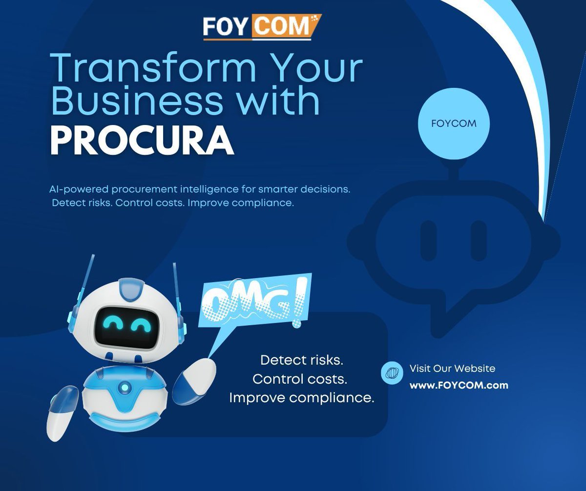 FoycomERP's tweet photo. Smarter procurement starts with better insights.
Reduce risk, eliminate leakage, and optimize spend with AI.
Learn more→ https://t.co/MMcftTPC7b 

#Procurement #SpendAnalytics #ProcurementAutomation #AIForBusiness #CostOptimization #SupplyChain #EnterpriseTechnology #DigitalTransformation #RiskManagement #foycom