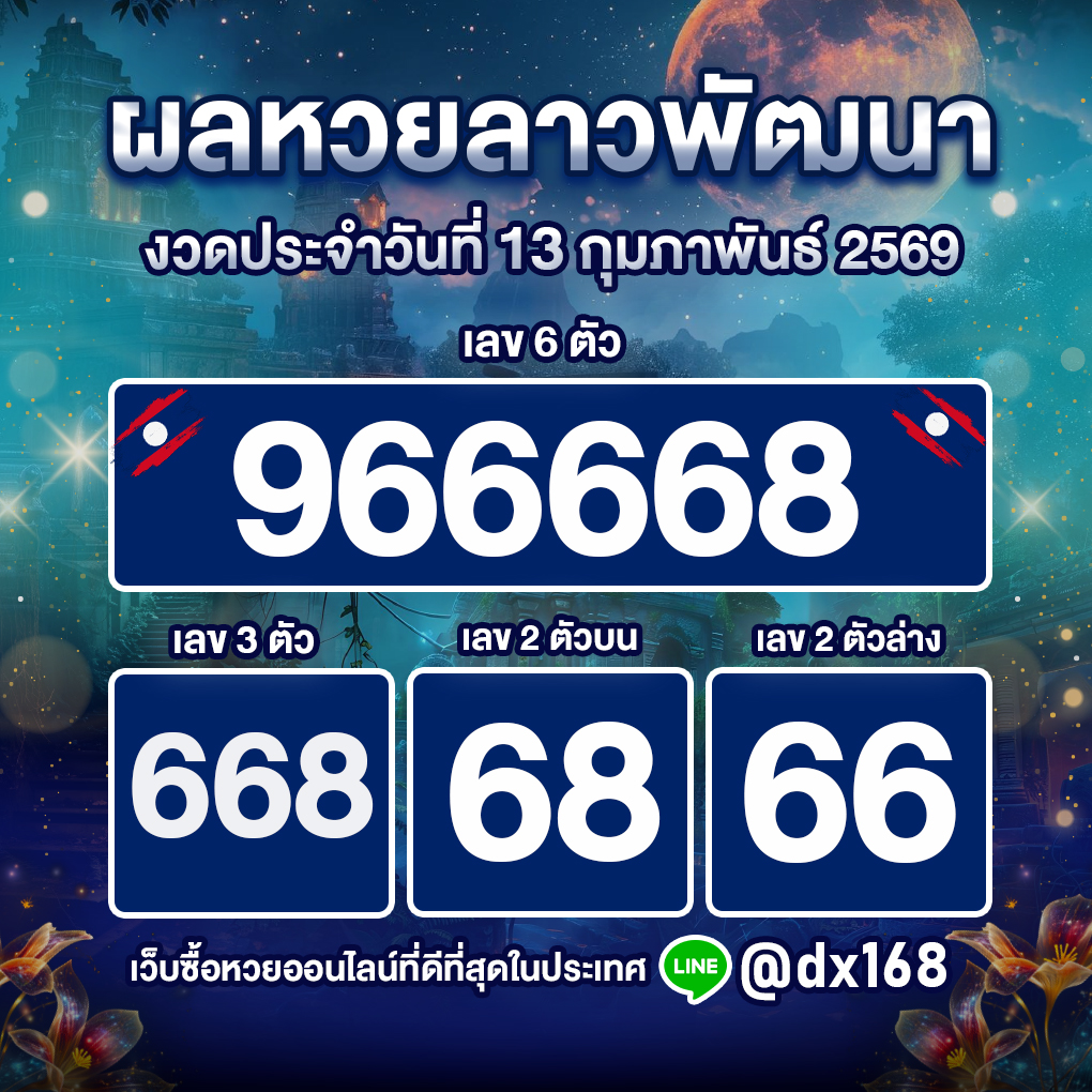 PattyTy3X99's tweet photo. 🏆ผลหวยลาวพัฒนาวันนี้ 13/2/69 ไม่มีเลขอั้น 🇱🇦
✅พิกัดซื้อหวย👉 https://t.co/gOkJV5KHSg
💎3 ตัวบาทละ 1000
💎2 ตัวบาทละ 100

#โกงเลือกตั้ง69 #หวยลาววันนี้ #หวยลาวพัฒนาวันนี้ #หวยลาวพัฒนา #หวยลาว #หวยงวดนี้ #เลขลาว #หวย https://t.co/kwjXbBagEi