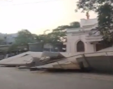 Illegal encroachment outside church razed by Gandhinagar civic body