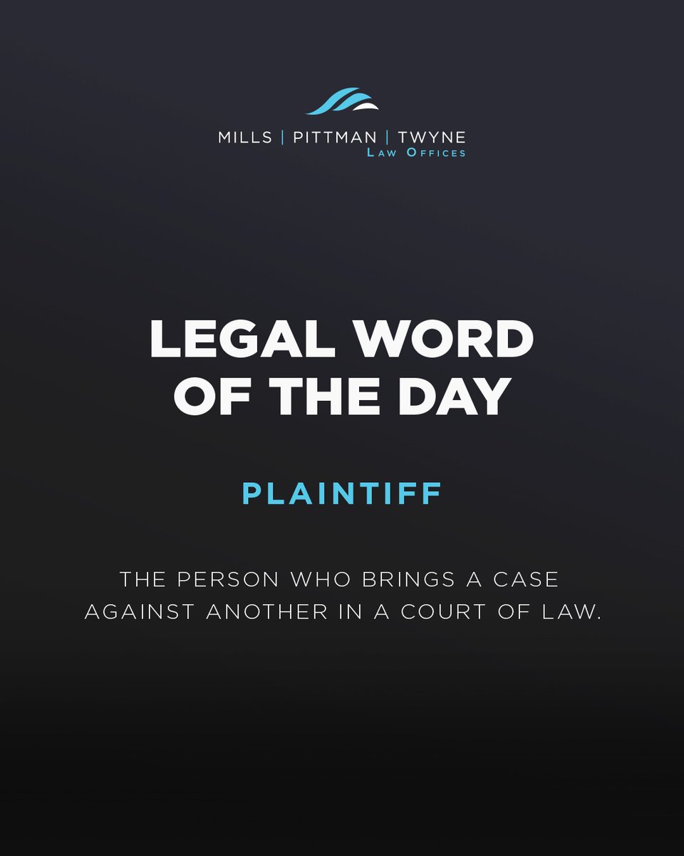 Legal Word of the Day: Plaintiff

The person who starts a lawsuit by bringing a claim before the court.