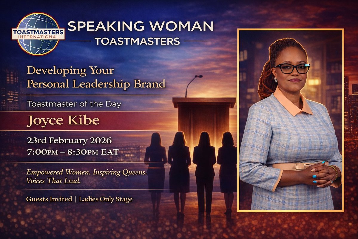 👑 A queen does not wait for a seat at the table, She builds one

Do not sit this one out.

🗓 23rd February 2026
⏰ 7:00 PM – 8:30 PM EAT
📍 Ladies Only Stage | Guests Invited

⚡ Seats are limited. Secure yours now:
us06web.zoom.us/meeting/regist…