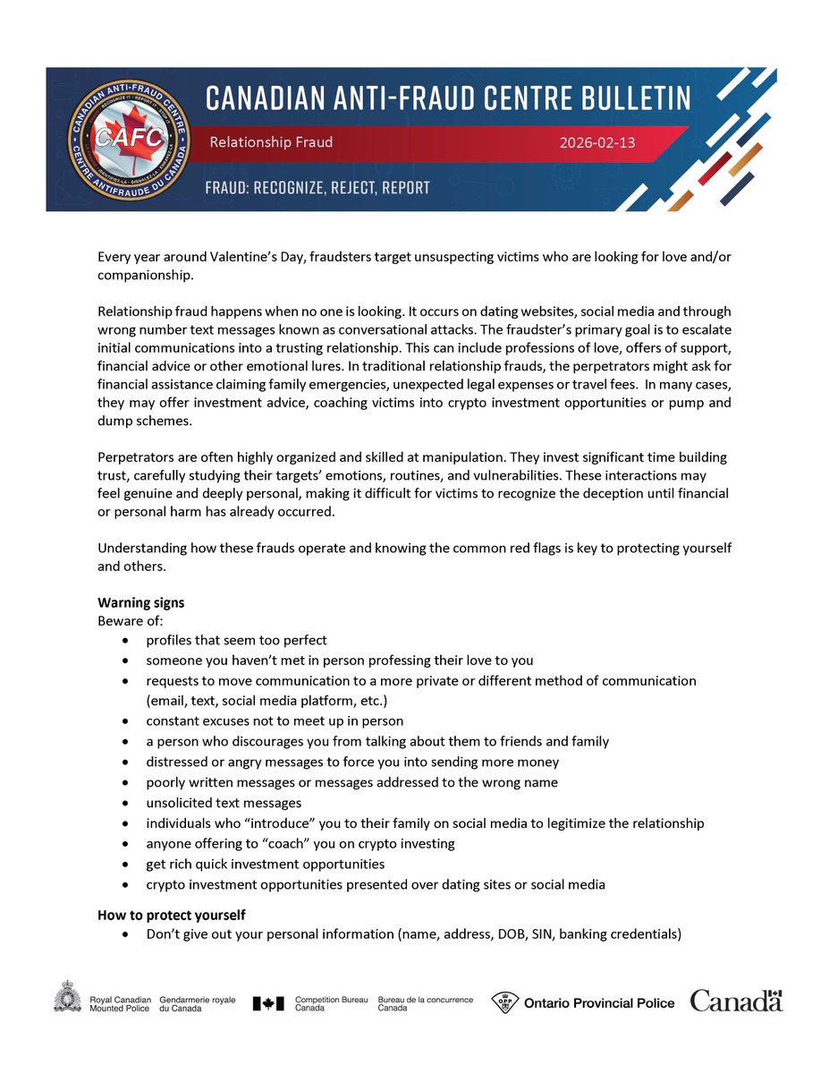 Canadian Anti-Fraud Centre tweet media