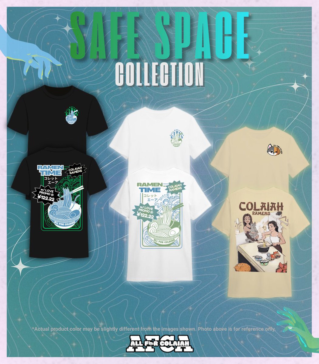 _allforcolaiah's tweet image. We find our Safe Space... and we're bringing the Ramen Time with us. 🍜🩵💚

Surprise! Pieces from the It’s Ramen Time Collection are officially up for grabs again, launching side-by-side with the all-new Safe Space Collection. 🥳

Grab a bowl of comfort and find your safe space…