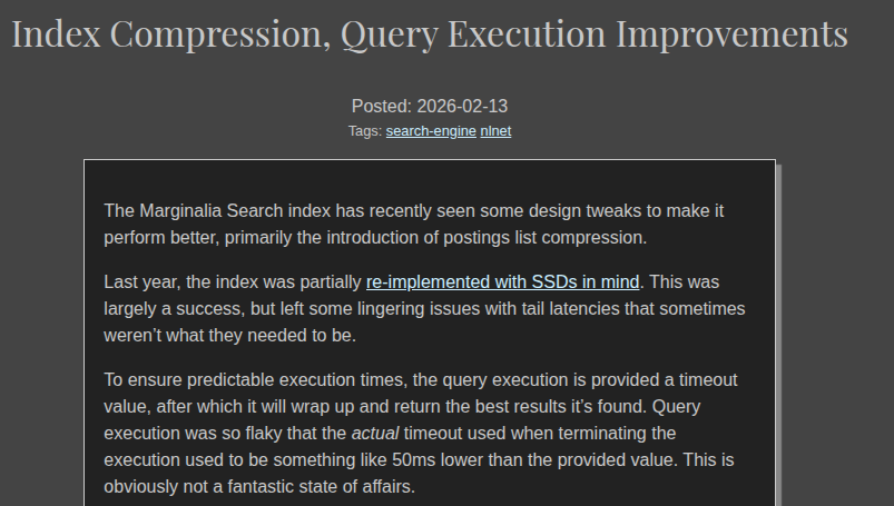 Viktor Lofgren | Marginalia Search Guy tweet media