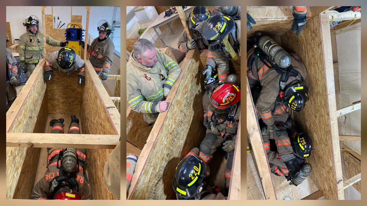 TacheFire's tweet photo. On January 21, firefighters at the Landmark Station began their training in the boardroom by viewing instructional videos on the Denver drill and Down Fire Fighter based on a real rescue in Denver in 1992. https://t.co/o7ecq8bu9S