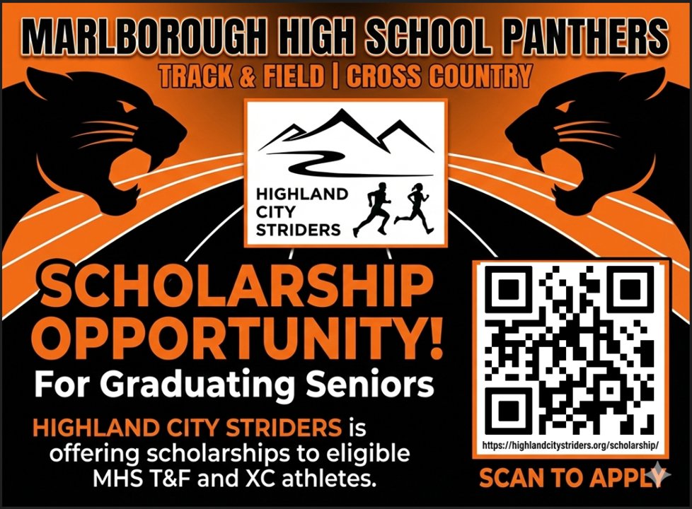 Here is a great scholarship opportunity for graduating Seniors from the local running club.
<a href="/Jrudzinsky/">MHSathletics</a>