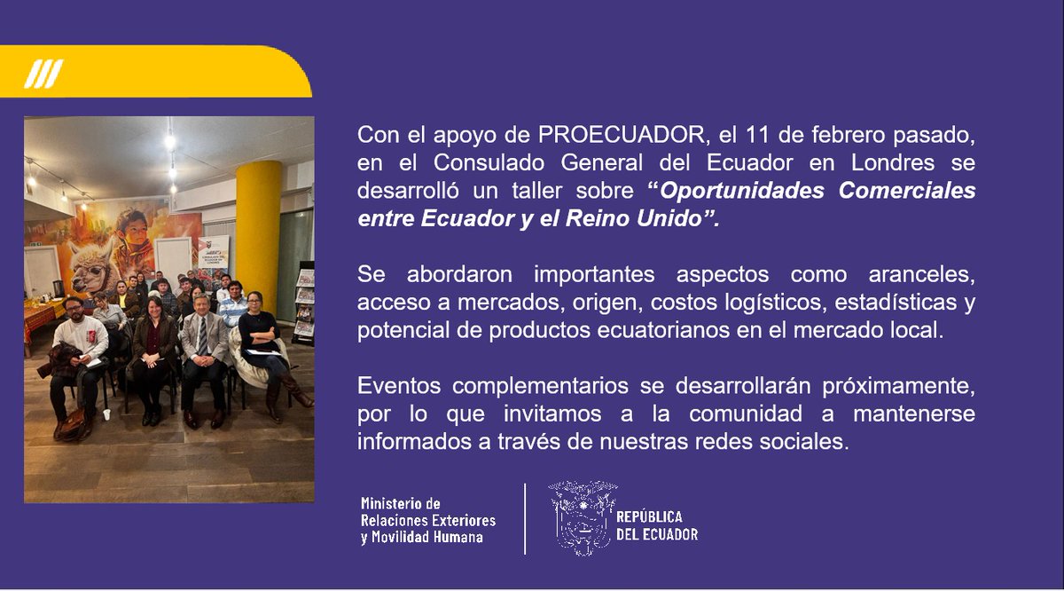 Consulado del Ecuador en Londres (@ceculondres) on Twitter photo 