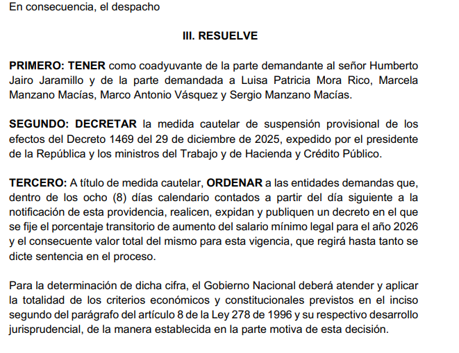 #Atento | El Consejo de Estado suspendió provisionalmente el decreto ...