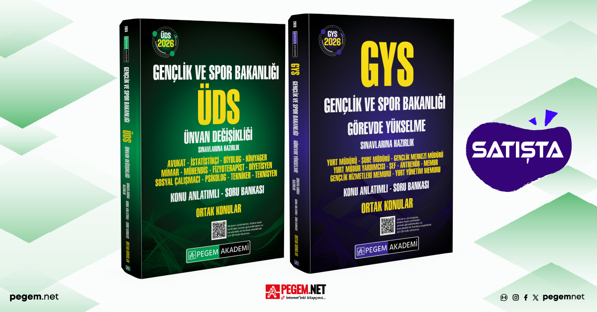 2026 GYS Gençlik ve Spor Bakanlığı Konu Anlatımlı Soru Bankası Ortak Konular ve 2026 ÜDS Gençlik ve Spor Bakanlığı Konu Anlatımlı Soru Bankası Ortak Konular kitaplarımız satışta!

İncelemek için 👉 pegem.net

#pegemnet #pegemakademi #pegem #gys #üds