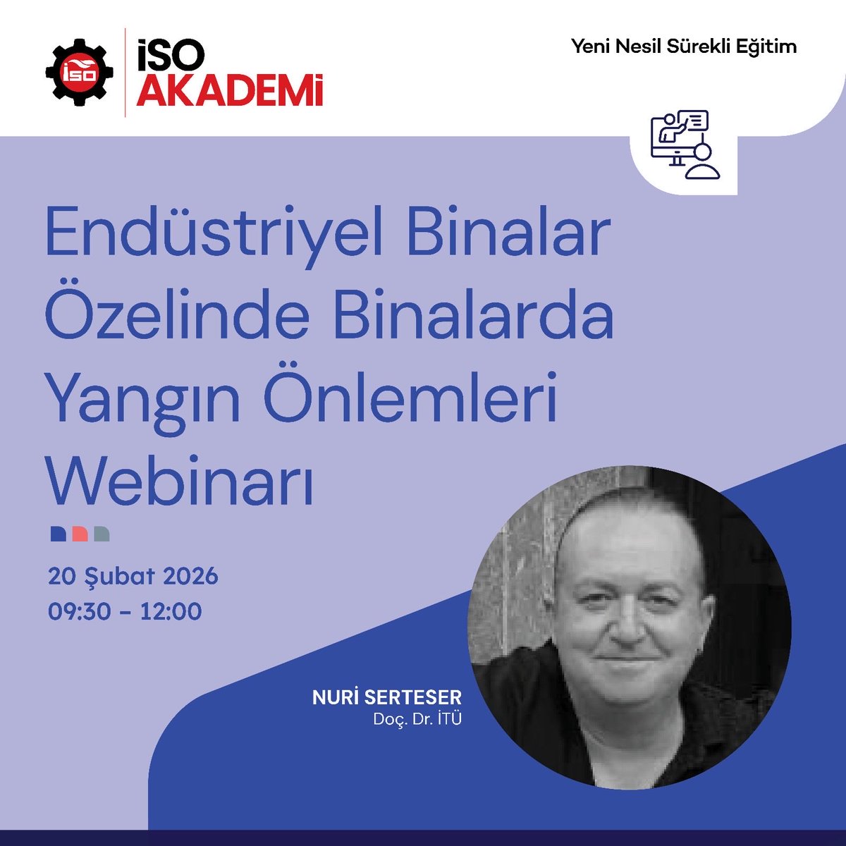 Endüstriyel Binalar Özelinde Binalarda Yangın Önlemleri Webinarı ile katılımcıların; binalar ve endüstriyel tesislerde yangının oluşum nedenlerini, yangının yapısal etkilerini ve yangına karşı alınabilecek önlemleri analiz edebilmeleri amaçlanmaktadır. Ayrıca endüstriyel