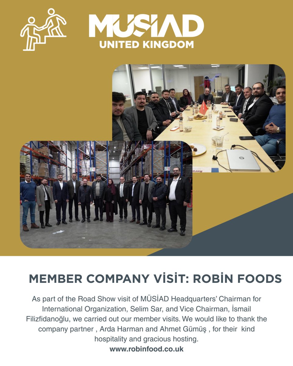 MUSIADUK's tweet photo. Member Company Visit: Robin Foods
More: https://t.co/4g9KABvBJ1
#cashandcarry #food #MemberCollaboration #membervisit #MÜSİADUK https://t.co/hqLYtO1Jkb