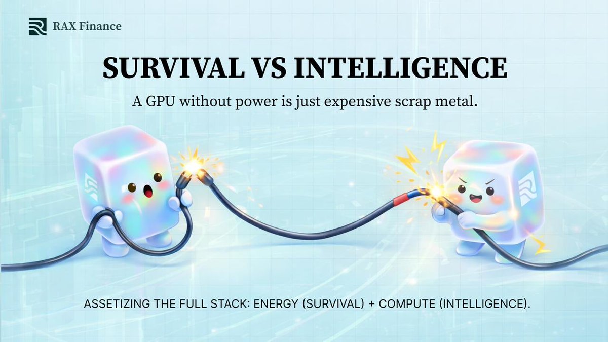 A GPU without power is just expensive scrap metal. 🛠️📉

While the world competes for the latest chips, the real bottleneck is being ignored: The Grid. 

AI workloads grow exponentially, but power capacity remains inelastic.

At RAX, we assetize the full vertical stack: 
Survival