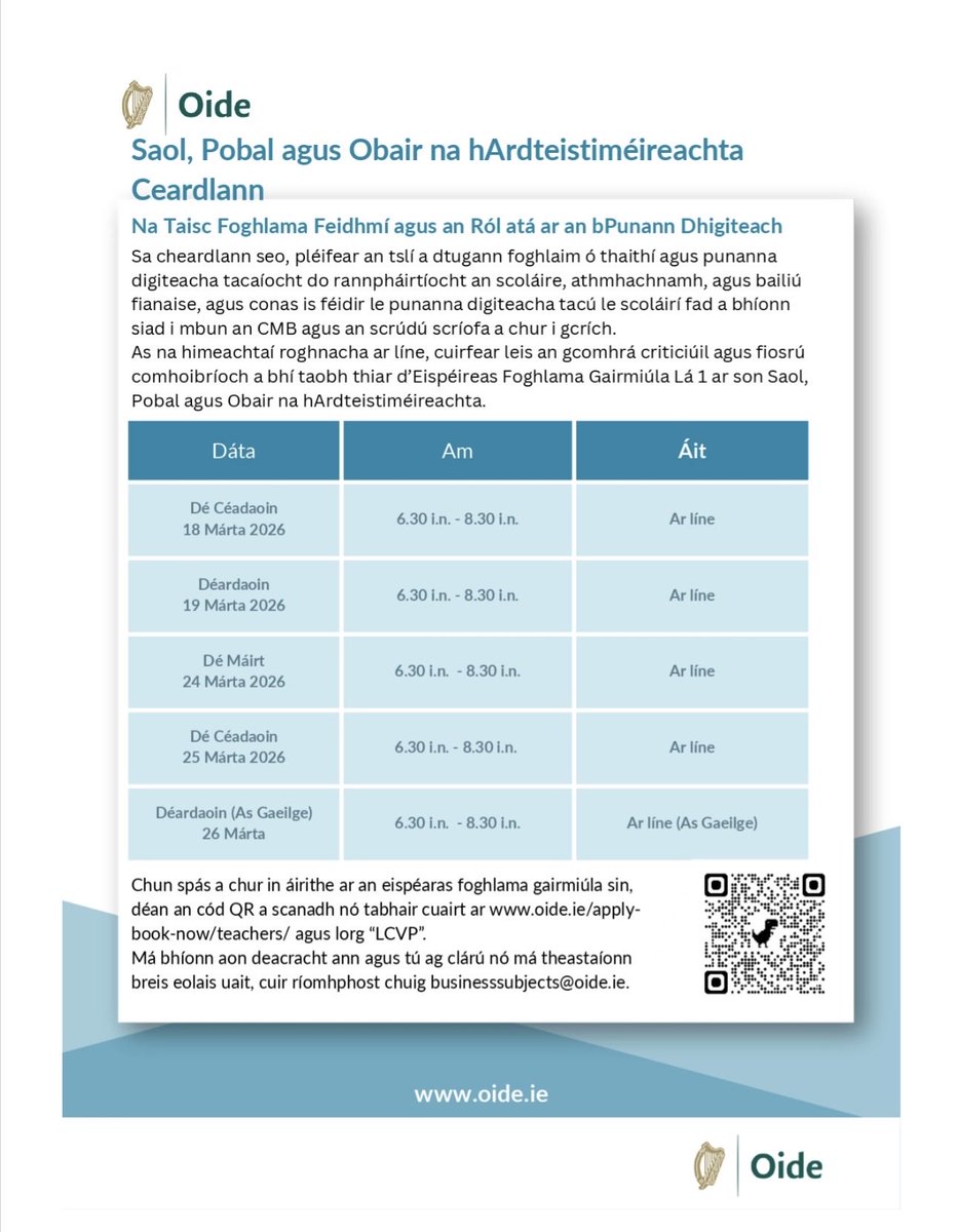 Oide Leaving Certificate Vocational Programme tweet media