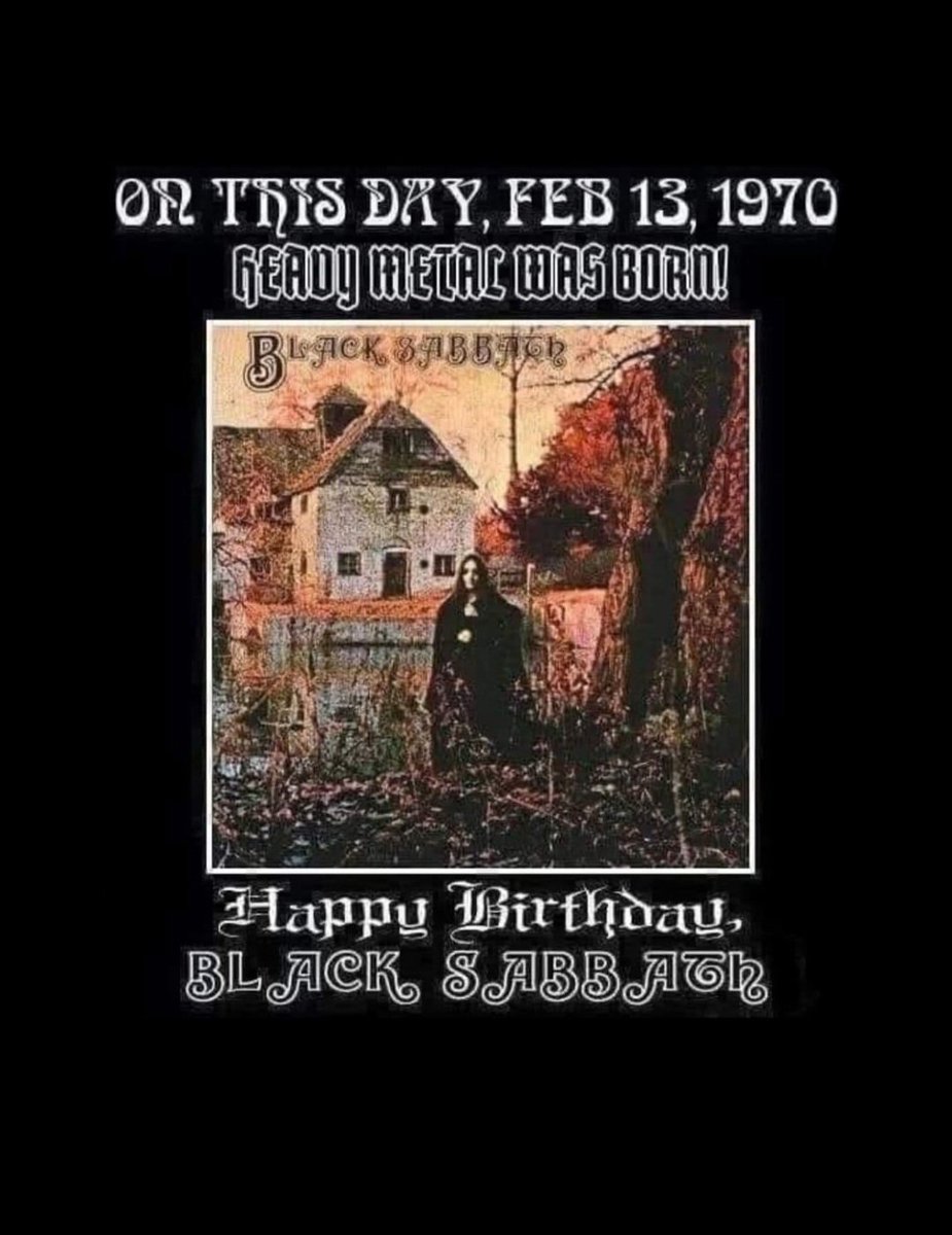 ajohnmain's tweet photo. Today in Heavy Metal History - 13th February 1970:
Tony Iommi, Ozzy Osbourne, Geezer Butler and Bill Ward released the debut self-titled Black Sabbath album, and the world of music changed forever.
#TonyIommi #GeezerButler #OzzyOsbourne #BillWard #BlackSabbath @BlackSabbath https://t.co/kkczTfVpyE