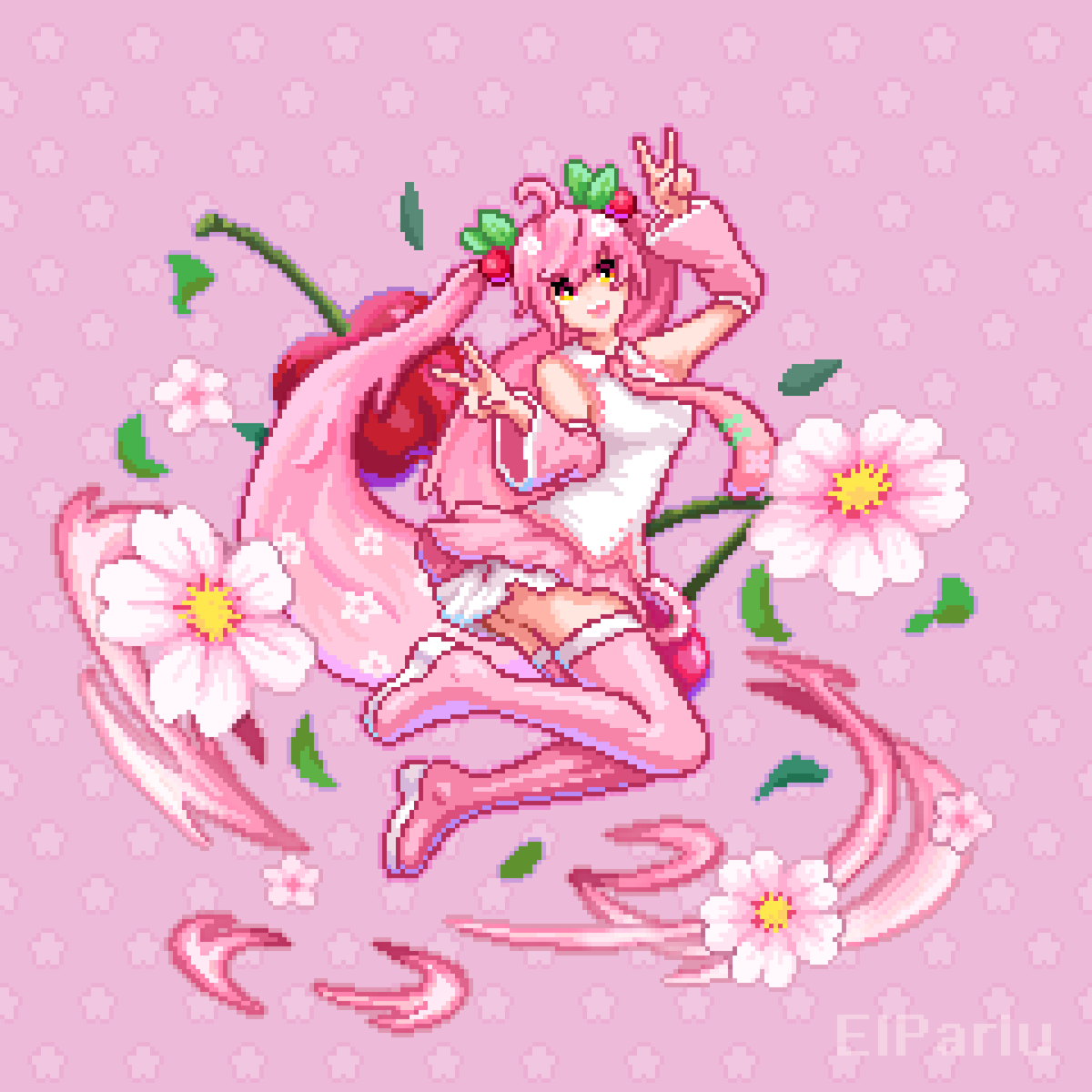 Hatsune Miku - Pixel art

#HatsuneMiku #Miku #fanart #pixelart