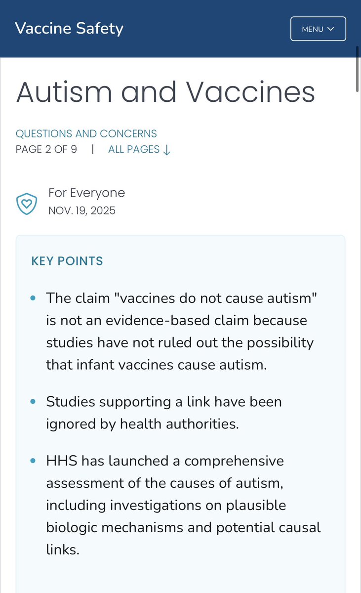 Tranquillement le Center for Disease Control américain déclare sur son site OFFICIEL 

« VACCINS ET AUTISME » 

« L’Affirmation selon laquelle « les vaccins ne causent PAS d’autisme » n’est PAS basée sur des preuves scientifiques parce que les études n’ont PAS écarté la