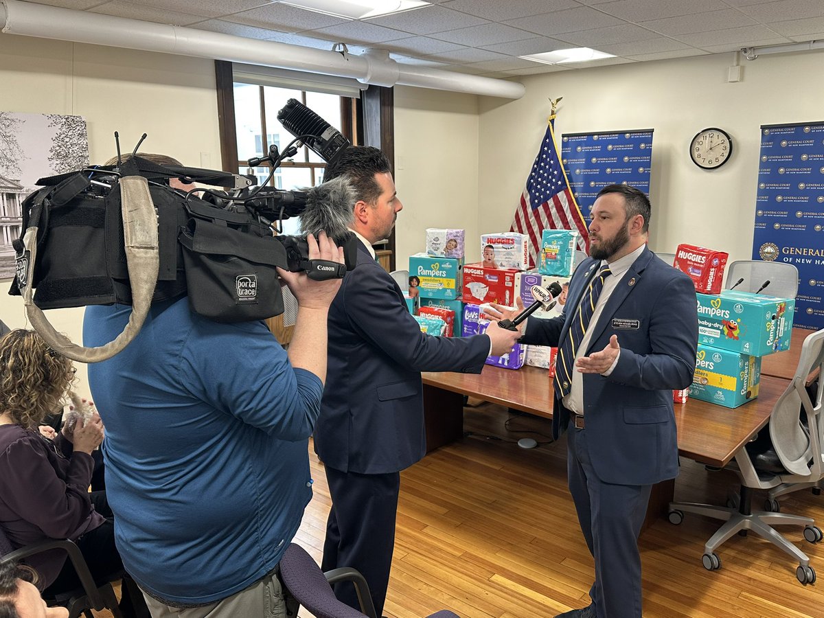 nhcornerstone's tweet photo. Our Director @slmcginley joined the successful Diaper Drive with Rep. @KesselringSteve and other House Republicans to support families in need through charity💜 https://t.co/H3AwykxXUE
