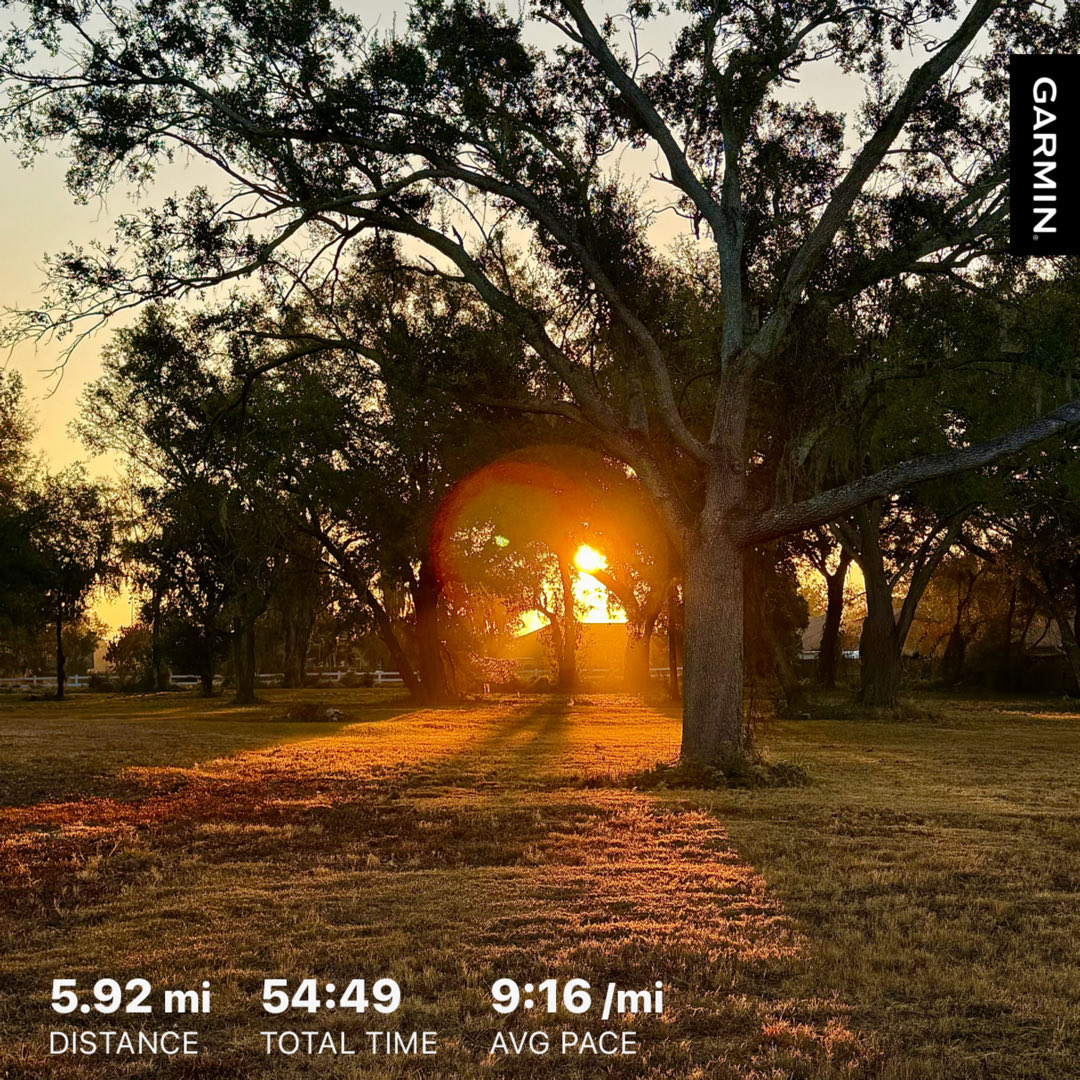JohnBostonRowe's tweet photo. A nippy 54° to start the day, but a beautiful sunrise for sure…
#FloridaRunner #DailyRunner #SunriseRunner #KeepMoving
#RunningStreak: 2234 days https://t.co/JR9TBW6Mcx