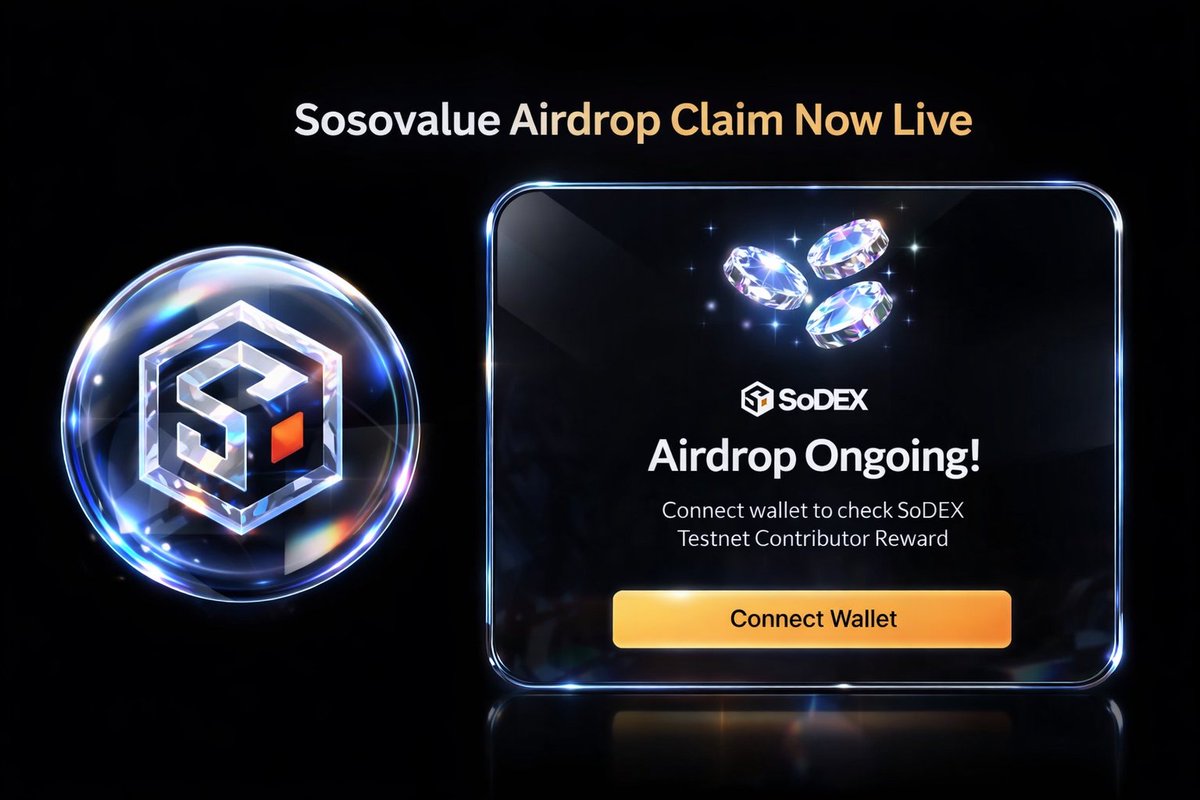 🚨 $SOSO 1 Million Token Airdrop – Claim Now Live! 🪂

1,000,000 $SOSO tokens have been distributed to SoDEX Testnet Contributors 🎉  

If you helped build the foundation, your rewards are ready.

💎 Eligible Users:
✔️ Testnet Contributors  
✔️ Active Ecosystem Participants  
✔️