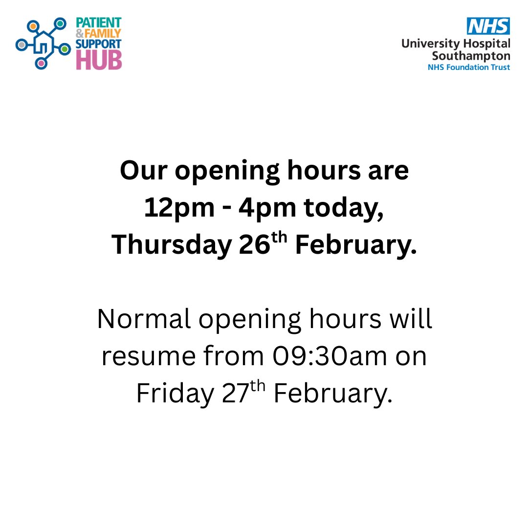 UHS Patient and Family Support Hub tweet media