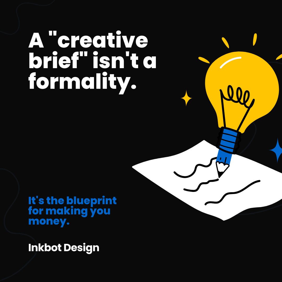 StuartLCrawford's tweet image. A "creative brief" isn't a formality. It's the blueprint for making you money. 
A bad brief guarantees a bad outcome. 
We spend more time on the brief than most agencies spend on the entire project. 
That’s the secret. #DesignProcess