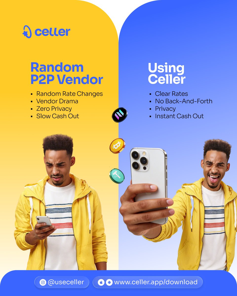 UseCeller's tweet photo. You need a reliable & fast exchange.
To Register —> Verify —> Sell in under 5 minutes Visit https://t.co/TWwM4zyEtT, link in bio.
#ExchangeApp #UseCeller #Sellyourdigitalasset #DigitalAssetExchange #P2P https://t.co/9sYQtBUb2w