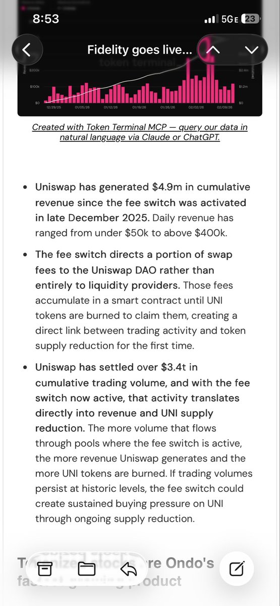$Uniswap changed their business model/tokenomics….for the better. $Uni will do very well from this point forward